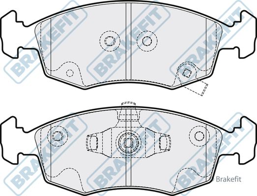 APEC BRAKING Комплект тормозных колодок, дисковый тормоз PD3288